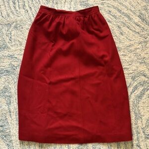 Evan Picone rust wool lined a line vintage skirt 10